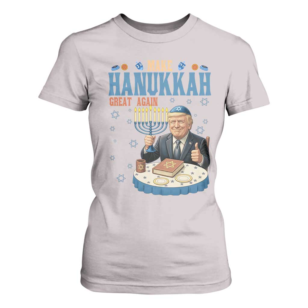 Funny Jewish Holiday T Shirt For Women Make Hanukkah Great Again Ugly Gift TS12 Ice Gray Print Your Wear