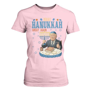 Funny Jewish Holiday T Shirt For Women Make Hanukkah Great Again Ugly Gift TS12 Light Pink Print Your Wear