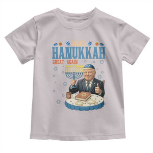Funny Jewish Holiday Toddler T Shirt Make Hanukkah Great Again Ugly Gift TS12 Ice Gray Print Your Wear