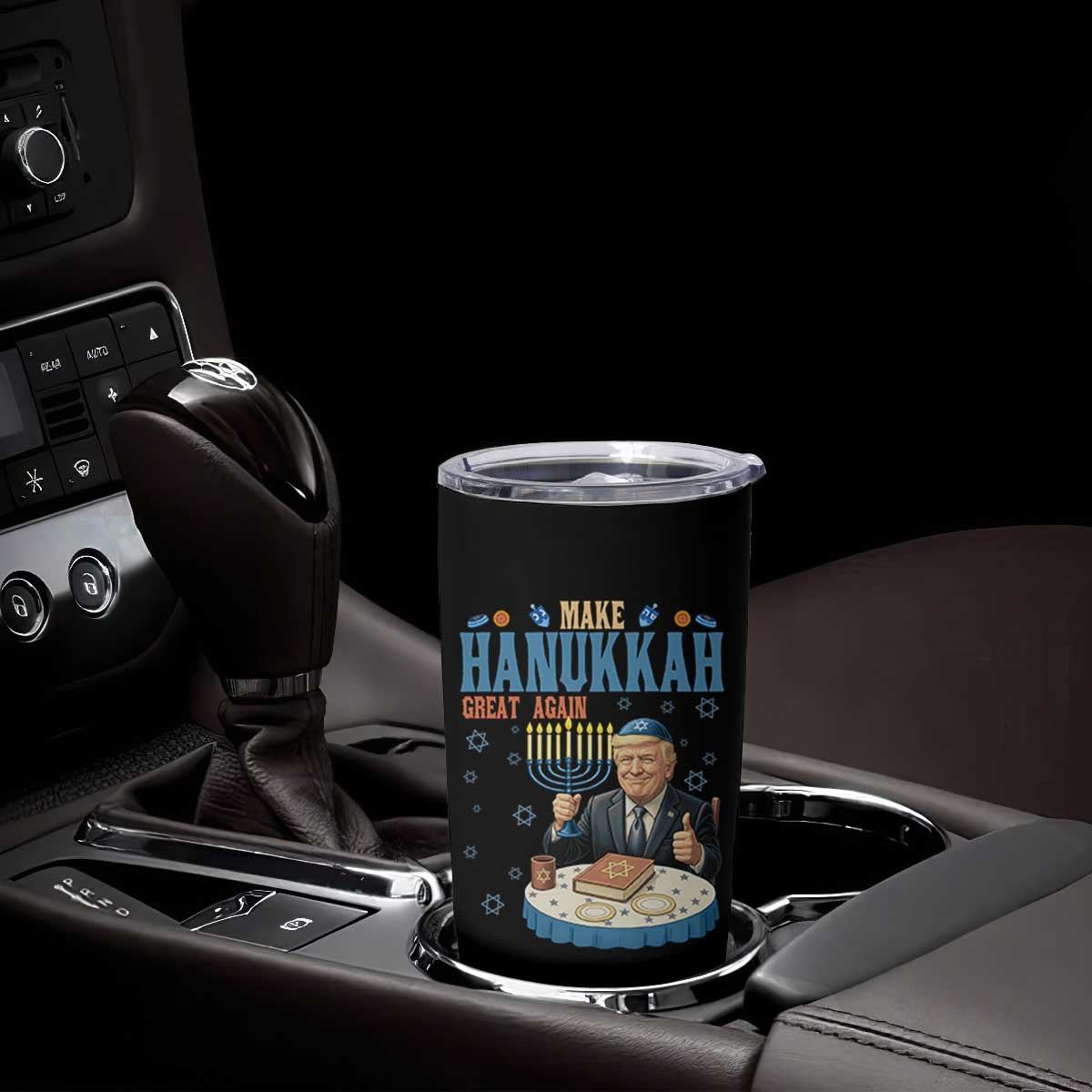 Funny Jewish Holiday Tumbler Cup Make Hanukkah Great Again Ugly Gift TS12 Print Your Wear