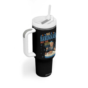 Funny Jewish Holiday Tumbler With Handle Make Hanukkah Great Again Ugly Gift TS12 Print Your Wear