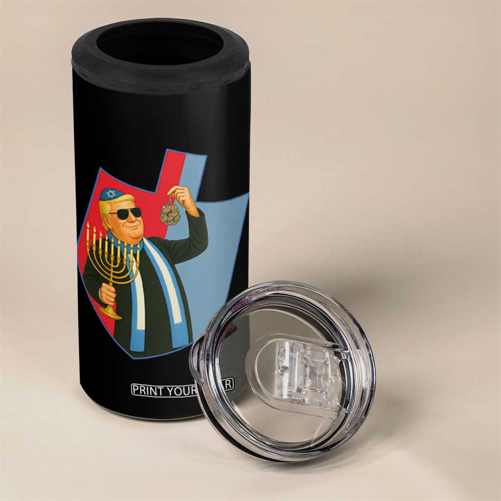 Funny Hanukkah Trump 4 in 1 Can Cooler Tumbler Festival Of Lights Gift TS12 Print Your Wear