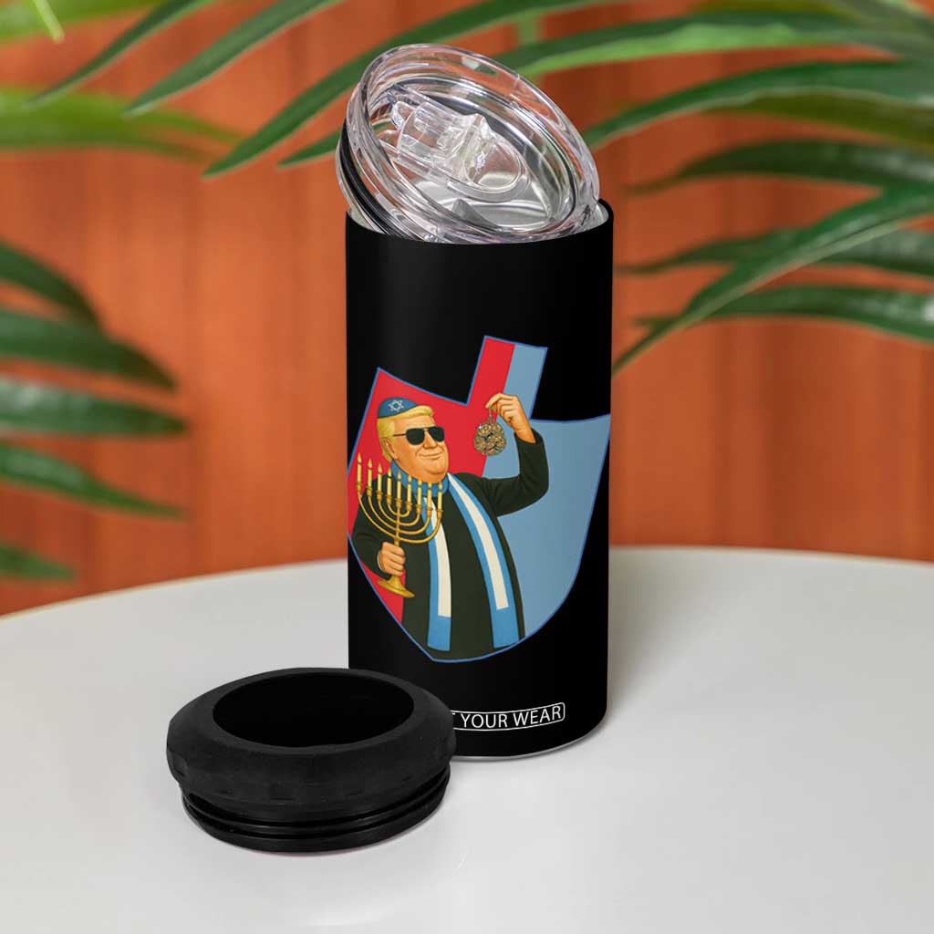Funny Hanukkah Trump 4 in 1 Can Cooler Tumbler Festival Of Lights Gift TS12 Print Your Wear
