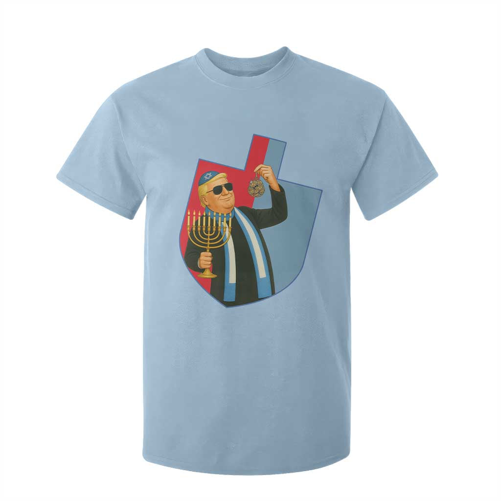 Funny Hanukkah Trump T Shirt For Kid Festival Of Lights Gift TS12 Light Blue Print Your Wear