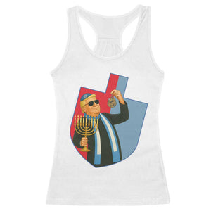 Funny Hanukkah Trump Racerback Tank Top Festival Of Lights Gift TS12 White Print Your Wear