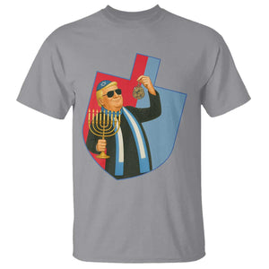 Funny Hanukkah Trump T Shirt Festival Of Lights Gift TS12 Sport Gray Print Your Wear