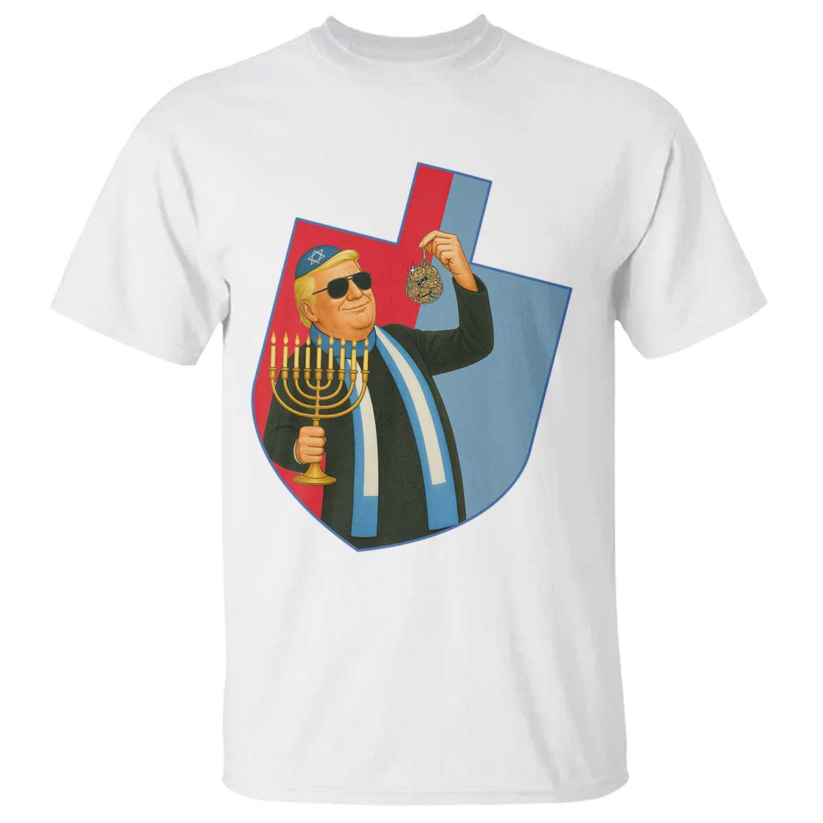 Funny Hanukkah Trump T Shirt Festival Of Lights Gift TS12 White Print Your Wear