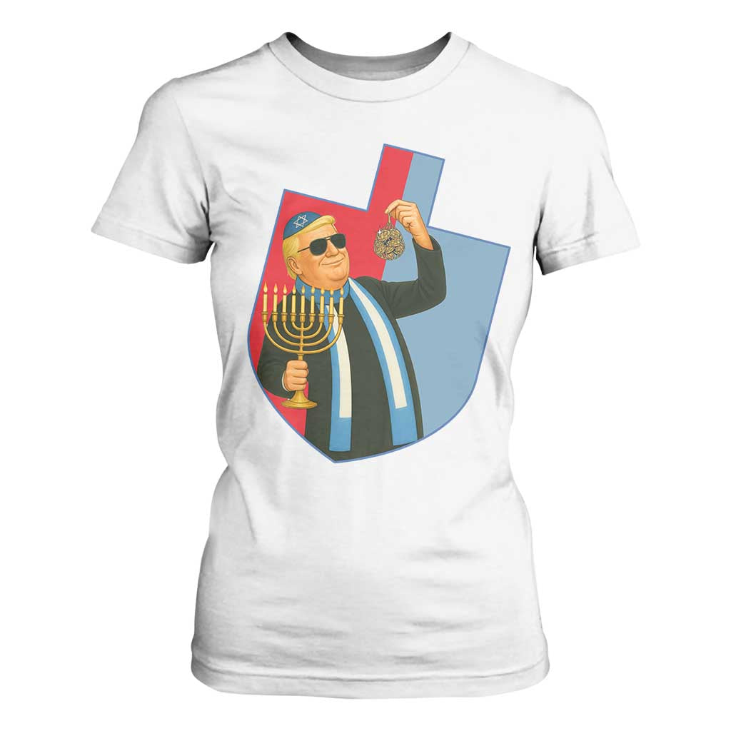 Funny Hanukkah Trump T Shirt For Women Festival Of Lights Gift TS12 White Print Your Wear