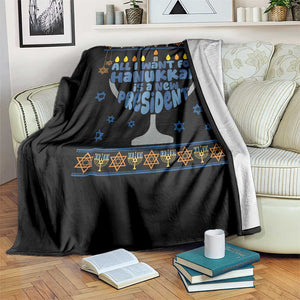 Funny Political Ugly Throw Blanket All I Want For Hanukkah Is A New President TS12 Print Your Wear