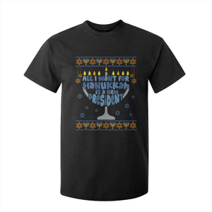 Funny Political Ugly T Shirt For Kid All I Want For Hanukkah Is A New President TS12 Black Print Your Wear