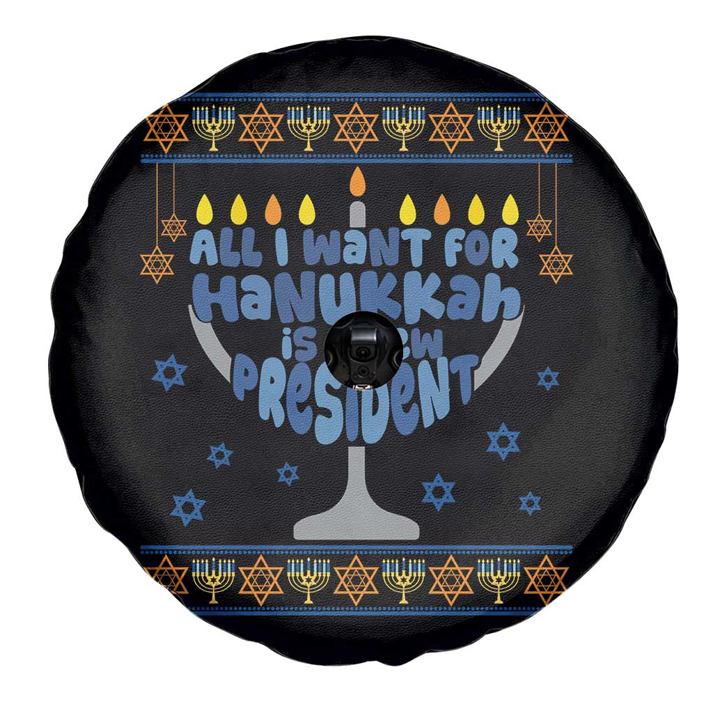 Funny Political Ugly Spare Tire Cover All I Want For Hanukkah Is A New President TS12 Print Your Wear
