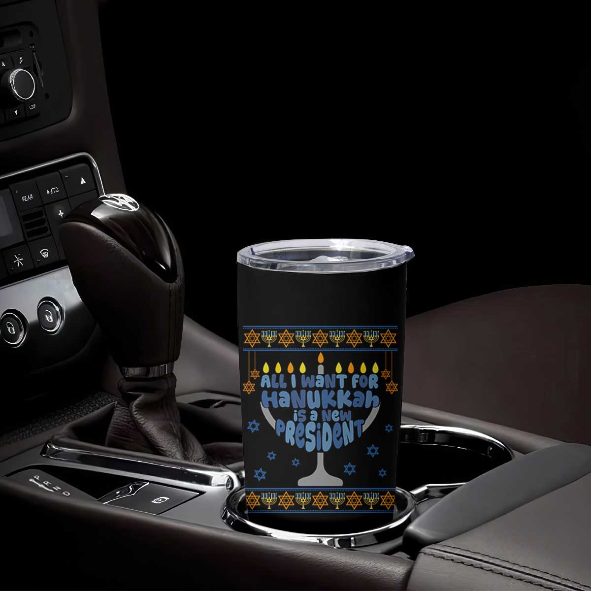 Funny Political Ugly Tumbler Cup All I Want For Hanukkah Is A New President TS12 Print Your Wear