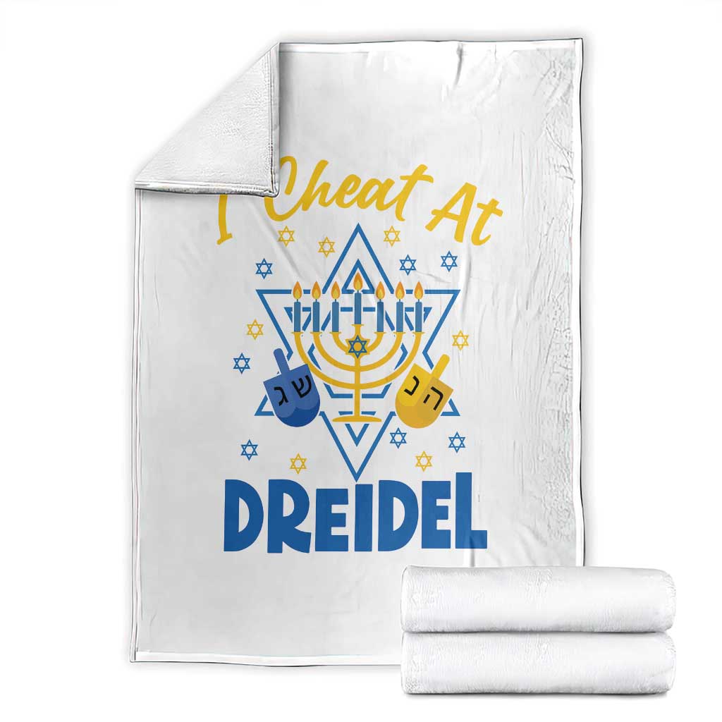 I Cheat At Dreidel Throw Blanket Funny Hanukkah Jewish Gift TS12 White Print Your Wear