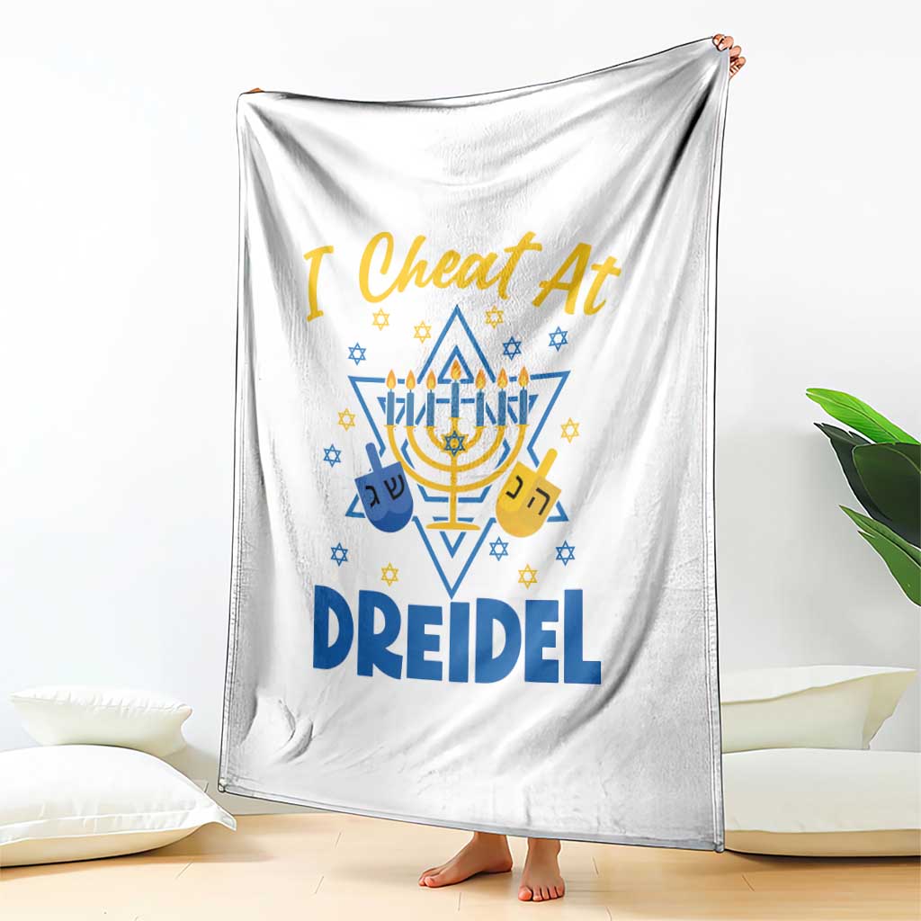 I Cheat At Dreidel Throw Blanket Funny Hanukkah Jewish Gift TS12 Print Your Wear