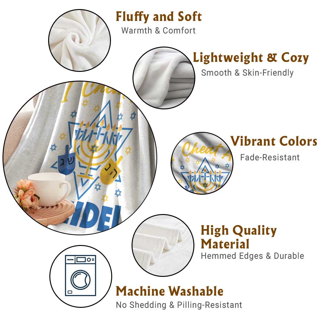 I Cheat At Dreidel Throw Blanket Funny Hanukkah Jewish Gift TS12 Print Your Wear