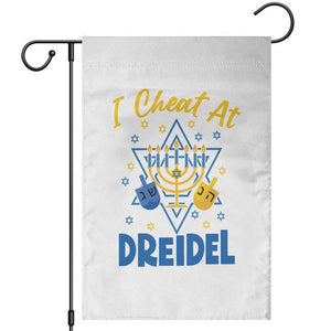 I Cheat At Dreidel Garden Flag Funny Hanukkah Jewish Gift TS12 White Print Your Wear