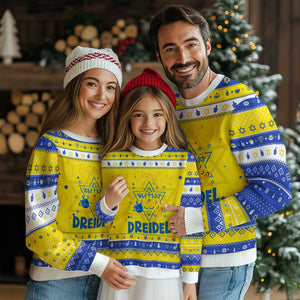 I Cheat At Dreidel Hanukkah Ugly Sweater Funny Jewish Gift TS12 Gold Royal Blue Print Your Wear