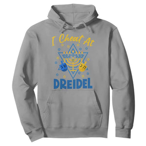 I Cheat At Dreidel Hoodie Funny Hanukkah Jewish Gift TS12 Sport Gray Print Your Wear