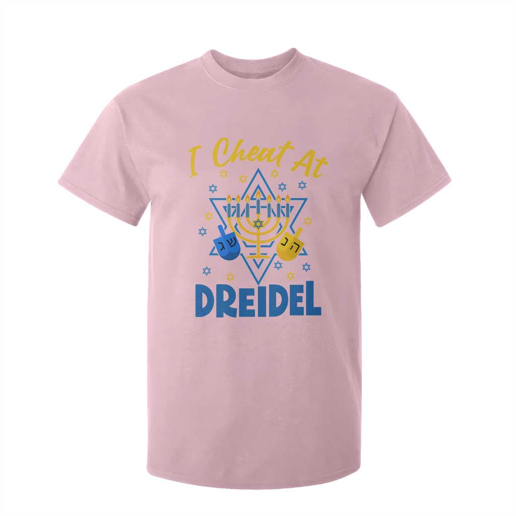 I Cheat At Dreidel T Shirt For Kid Funny Hanukkah Jewish Gift TS12 Light Pink Print Your Wear