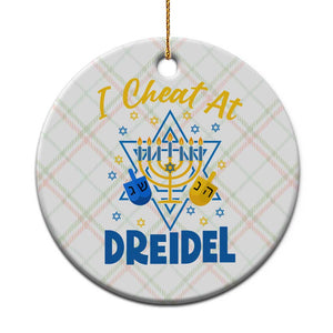 I Cheat At Dreidel Ceramic Ornament Funny Hanukkah Jewish Gift TS12 1pc Christmas Plaid Print Your Wear