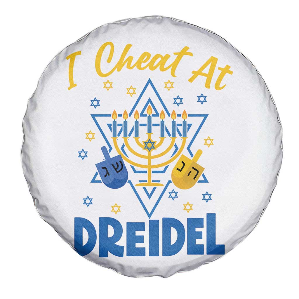 I Cheat At Dreidel Spare Tire Cover Funny Hanukkah Jewish Gift TS12 Print Your Wear