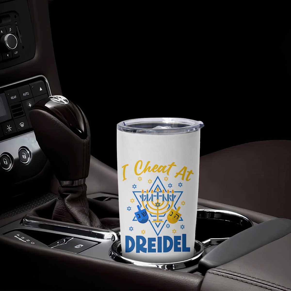 I Cheat At Dreidel Tumbler Cup Funny Hanukkah Jewish Gift TS12 Print Your Wear