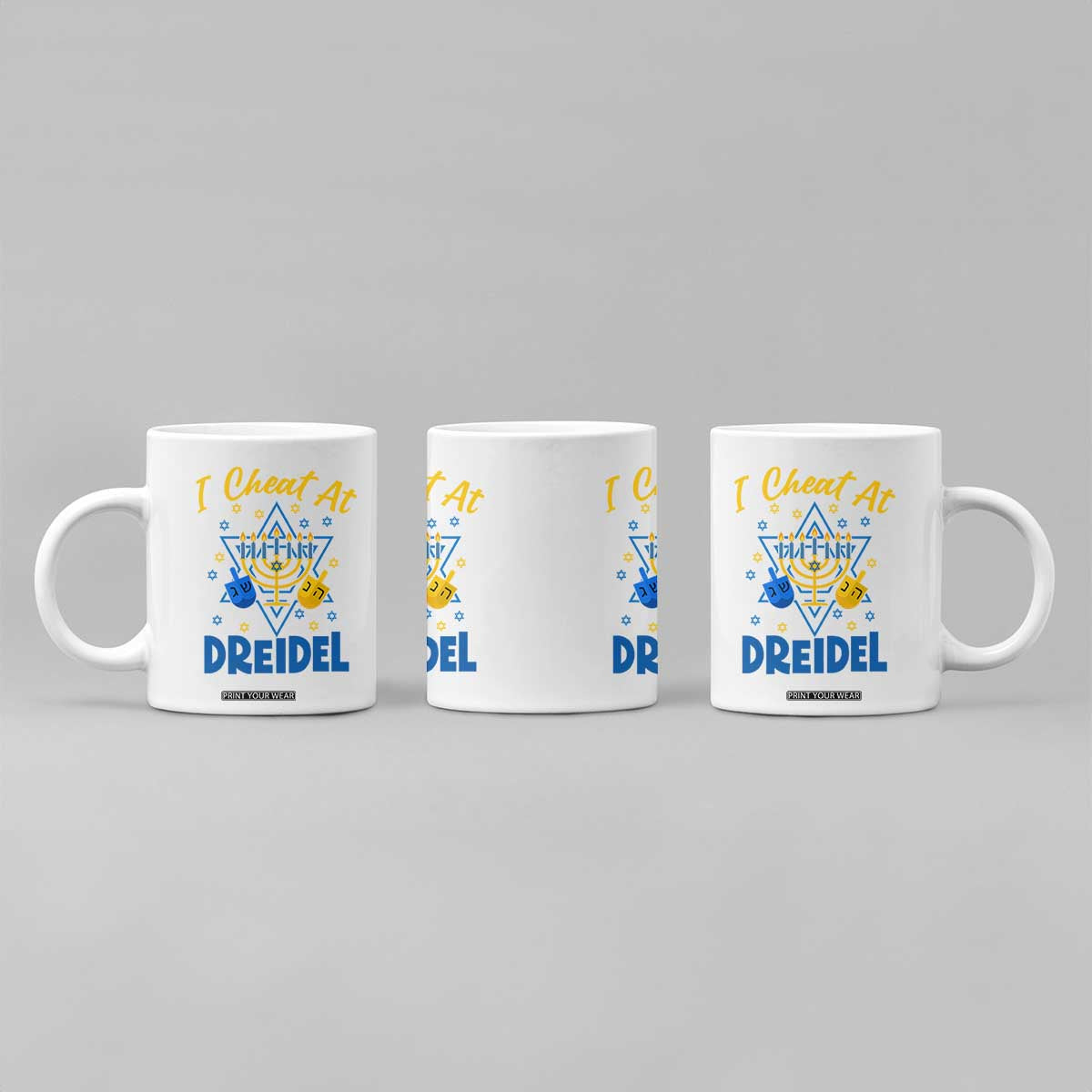 I Cheat At Dreidel Coffee Mug Funny Hanukkah Jewish Gift TS12 Print Your Wear
