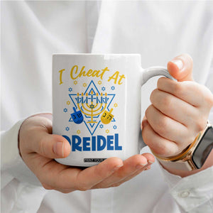 I Cheat At Dreidel Coffee Mug Funny Hanukkah Jewish Gift TS12 Print Your Wear