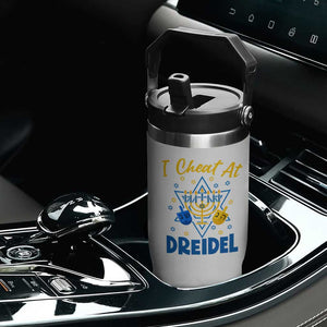 I Cheat At Dreidel Flip Straw Tumbler Funny Hanukkah Jewish Gift TS12 Print Your Wear