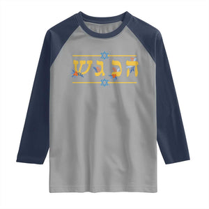 Floral Dreidel Hebrew Hanukkah Raglan Shirt Festival Of Lights Gift TS12 Sport Gray Navy Print Your Wear