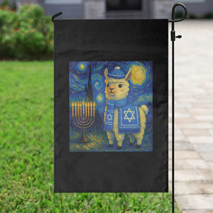 Starry Hanukkah Night Garden Flag Funny Llama Jewish Holiday Gift TS12 Print Your Wear