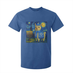 Starry Hanukkah Night T Shirt For Kid Funny Llama Jewish Holiday Gift TS12 Royal Blue Print Your Wear