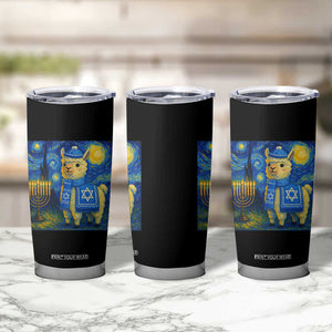 Starry Hanukkah Night Tumbler Cup Funny Llama Jewish Holiday Gift TS12 Print Your Wear