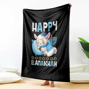 Funny Happy Llamakkah Throw Blanket Cute Llama Jewish Holiday Gift TS12 Print Your Wear