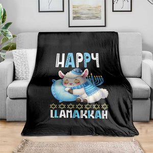 Funny Happy Llamakkah Throw Blanket Cute Llama Jewish Holiday Gift TS12 Print Your Wear