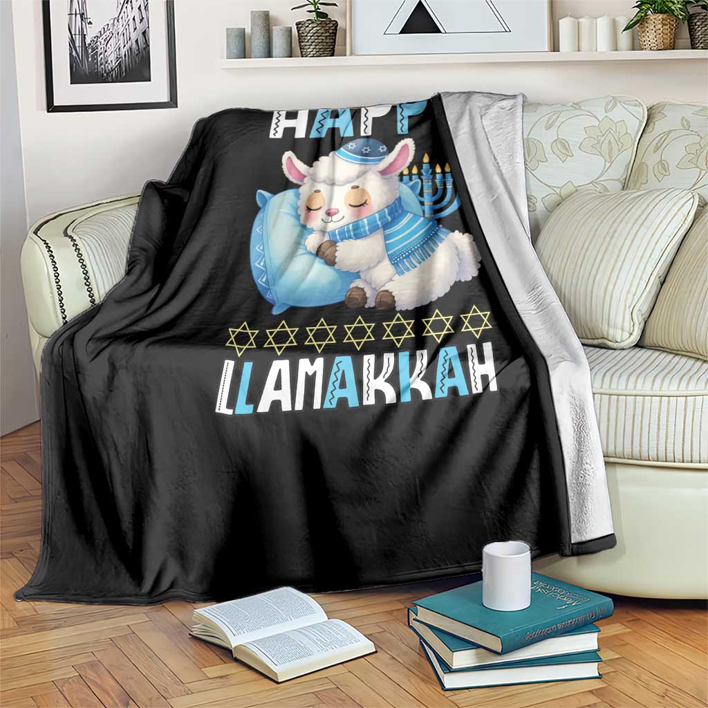 Funny Happy Llamakkah Throw Blanket Cute Llama Jewish Holiday Gift TS12 Print Your Wear