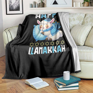 Funny Happy Llamakkah Throw Blanket Cute Llama Jewish Holiday Gift TS12 Print Your Wear