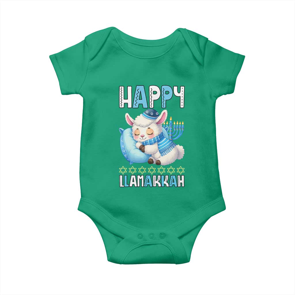 Funny Happy Llamakkah Baby Onesie Cute Llama Jewish Holiday Gift TS12 Irish Green Print Your Wear