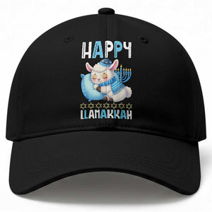 Funny Happy Llamakkah Baseball Cap Cute Llama Jewish Holiday Gift TS12 Print Your Wear