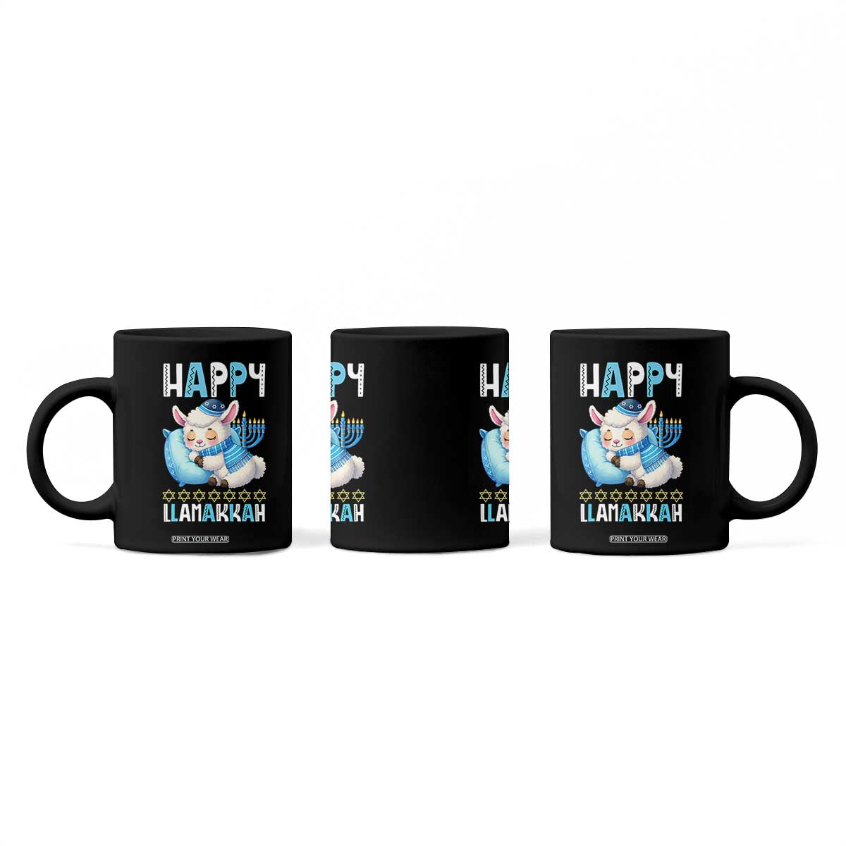 Funny Happy Llamakkah Coffee Mug Cute Llama Jewish Holiday Gift TS12 Print Your Wear