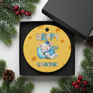 Funny Happy Llamakkah Ceramic Ornament Cute Llama Jewish Holiday Gift TS12 1pc Yellow Cheese Print Your Wear