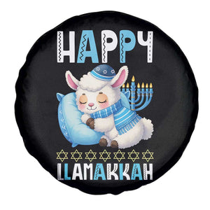 Funny Happy Llamakkah Spare Tire Cover Cute Llama Jewish Holiday Gift - Print Your Wear