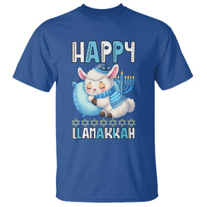 Funny Happy Llamakkah T Shirt Cute Llama Jewish Holiday Gift TS12 Royal Blue Print Your Wear