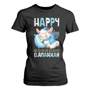 Funny Happy Llamakkah T Shirt For Women Cute Llama Jewish Holiday Gift TS12 Black Print Your Wear