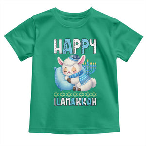 Funny Happy Llamakkah Toddler T Shirt Cute Llama Jewish Holiday Gift TS12 Irish Green Print Your Wear