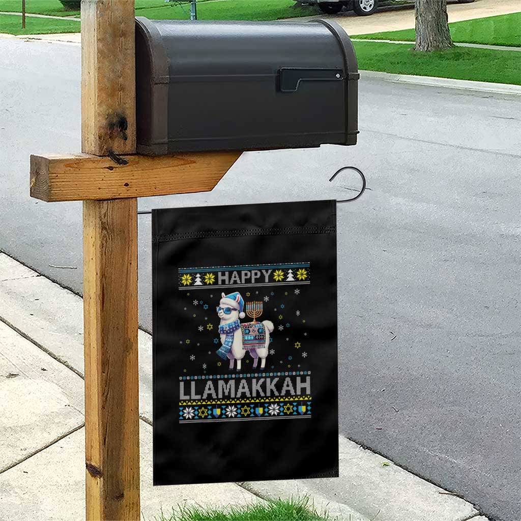 Happy LLamakkah Garden Flag Funny Llama Ugly Hanukkah Christmas Gift TS12 Print Your Wear