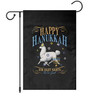 Funny Happy Hanukkah Llama Be Our Guest For Eight Nights Gift Garden Flag Funny Hanukkah Gift TS12 Black Print Your Wear