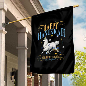 Funny Happy Hanukkah Llama Be Our Guest For Eight Nights Gift Garden Flag Funny Hanukkah Gift TS12 Print Your Wear