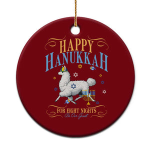 Funny Happy Hanukkah Llama Be Our Guest For Eight Nights Gift Ceramic Ornament Funny Hanukkah Gift TS12 1pc Red Print Your Wear