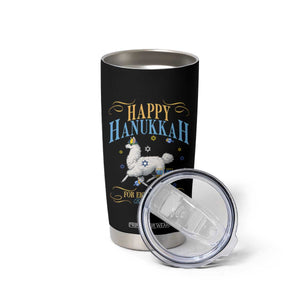 Funny Happy Hanukkah Llama Be Our Guest For Eight Nights Gift Tumbler Cup Funny Hanukkah Gift TS12 Print Your Wear